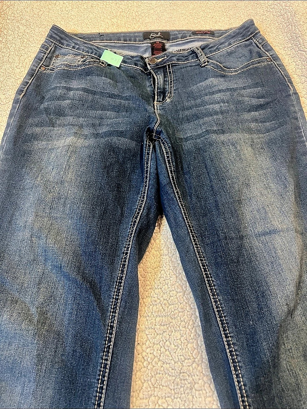 Earl Jean Slim Boot Jeans Bootcut Blue Waist 12